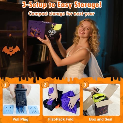 Danxilu Halloween Inflatables Outdoor Decorations 5 FT Dachshund Wiener Dog