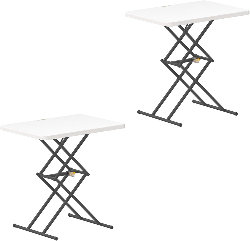 FanttikOutdoor Small Folding Table Quick Adjust 3 Heights, TV Tray, Dining