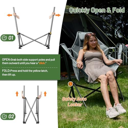 Timber Ridge Hammock Camping Chair, Portable Oversized Swinging Camp Chairs