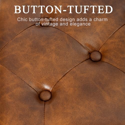 DUHOME Button-Tufted Ottoman Bench, Upholstered Bedroom Benches