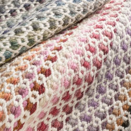 Dash & Albert Poppy Multicolor Geometric Handwoven Wool Rug, 7'6"x9'6"