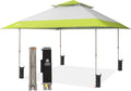 CROWN SHADES 13x13 Pop Up Canopy, Outdoor Foldable Tent, Gray&Green