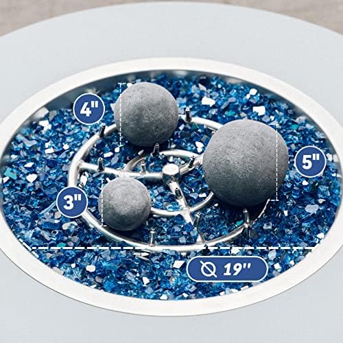 Skyflame 3 Inch Gray Fireplace Balls for Fire Pit Decorative