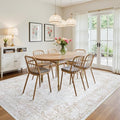 10x14 Washable Area Rugs for Living Room Beige Non-Slip Rug
