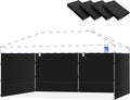 FANPAT 10x20ft Sidewalls for Canopy, Black (4Pcs Sidewalls Only)