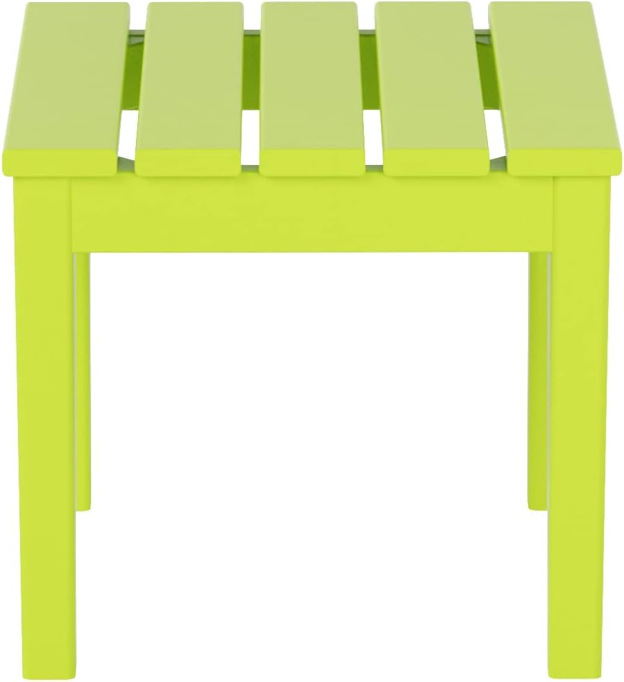 WestinTrends Ashore Outdoor Patio Modern Adirondack Side Table, Lime