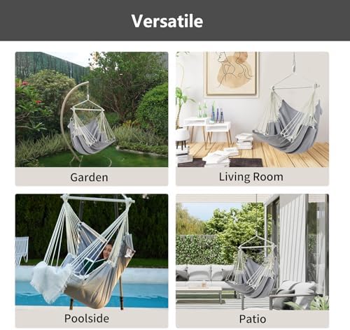 CHULIM XL Hammock Chair with Footrest, Steel Spreader Bar, 500 lb Capacity