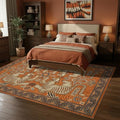 GarveeHome Tiger 6x9 Area Rugs Boho Washable Vintage Non Slip Living Room