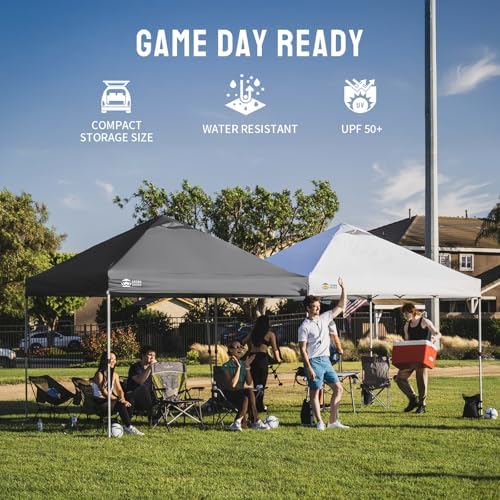 CROWN SHADES 12x12 Pop Up Canopy Tent with One Push Setup, Black