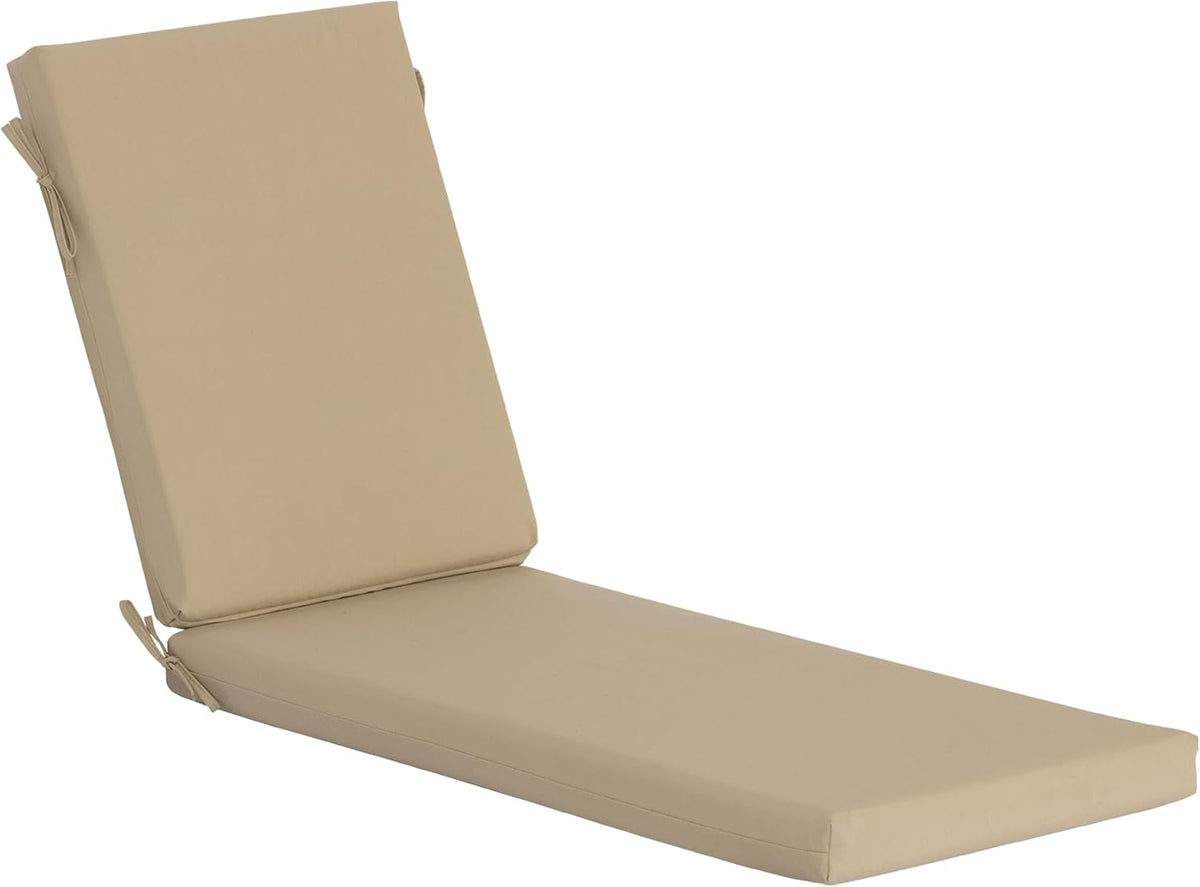 COZYVIDA Outdoor Chaise Lounge Cushions,72"x21"x3.1" Water-Resistant, Fade-Resistant,UV-Resistant 1000+ Hrs, Patio Lounge Chair Cushion with Removable Cover and YKK Zippers,Adjustable Straps