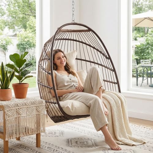 BULEXYARD Heavy-Duty Egg Swing Chair Without Stand, Hanging Egg Chair