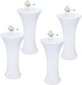 Wolkemer 4PCS 24x43 Inch Fitted Cocktail Tablecloth, Cocktail Table Cover