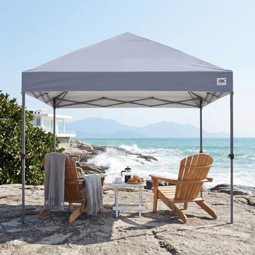 ABCCANOPY 10x10 Pop Up Canopy, Heavy Duty Weather Protection, Light Gray