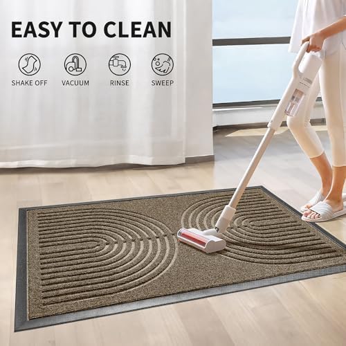 RORA Heavy Duty Door Mat Outside Entrance, Indoor Welcome Doormat 24x36