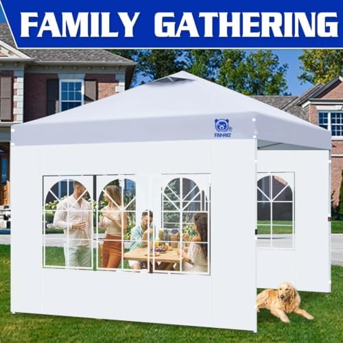 FANPAT Church Sidewalls for 10x10 Pop Up Canopy, Gray(3Pcs Sidewalls Only)