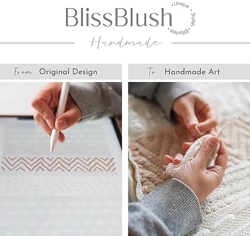 BlissBlush 14x36 Lumbar Pillow Cover for Bed, Rectangular Long Decorative Throw Pillowcase, Boho Accent Cushion with Tufted Pattern and Tassels, Cream Beige Neutral (Cover Only)