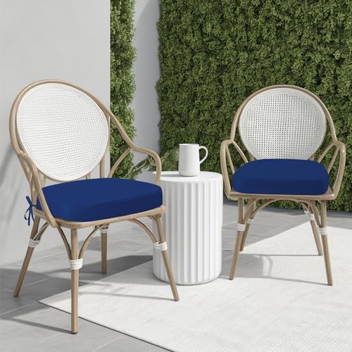 idee-home Outdoor Chair Cushions Set of 4, 17" x 17" D-Shaped