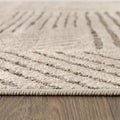 Rugshop Modern High-Low Patchwork Geometric Area Rug Cream 7'10" x 10'