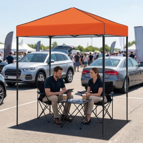 EAGLE PEAK 6x4 Instant Pop Up Canopy Tent, Orange