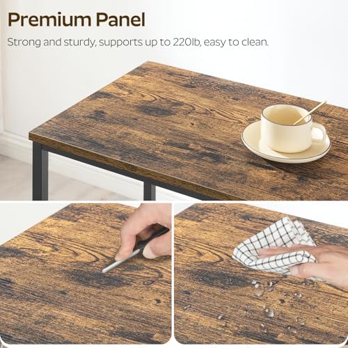 YATINEY 78.7" Long Bar Table, Counter Bar Height Table, High Top Table, Rectangular Hightop Bar Pub, for Kitchen, Living Room, Entryway, Rustic Brown and Black BT20BR