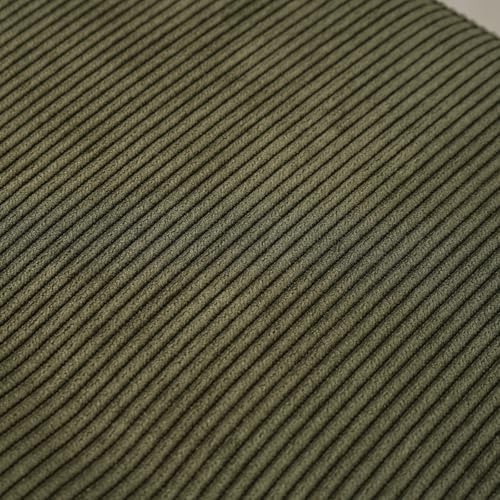 Comfy to go Entryway Bench - Green Bench for Bedroom, Modern Ottoman End of Bed, Corduroy Padded Benches for Living Room, Foyer, Mudroom, Hallway - 39" L x 14" W x 17" H