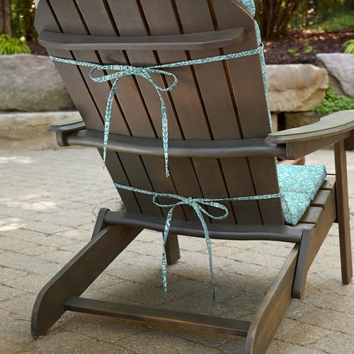 Arden Outdoor Adirondack Chair Cushion, Foam, 20x46, Turquoise Medallion