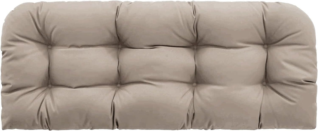 Outdoor Bench Cushion 44x22x4 Inch Loveseat Pad, Taupe