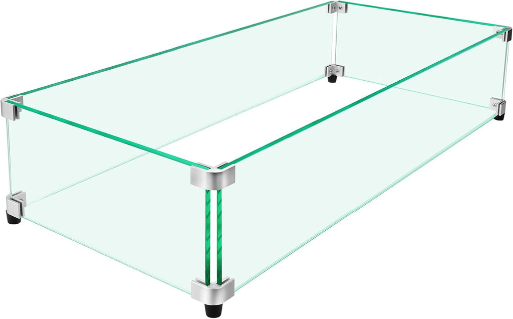 Fire Pit Wind Guard, 31.5" x 14.5" Fire Pit Wind Guard Rectangle