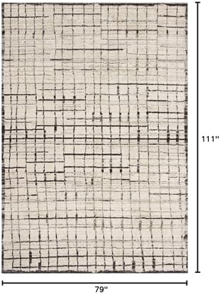 Loloi Jeremiah Brent Bleecker Ivory/Charcoal 6'-7" x 9'-3" Area Rug