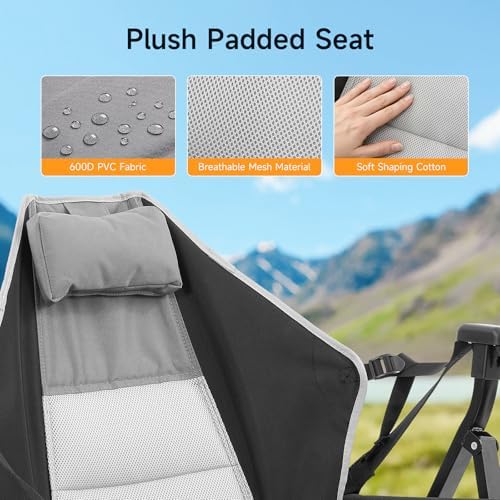 Hammock Camping Chair Set of 2 with Adjustable Backrest