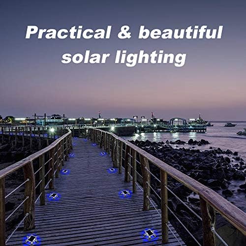 volisun solar dock driveway deck outdoor pathway led, front angle view