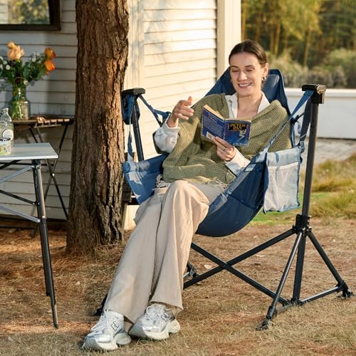 Portal Hammock Camping Chair,Adjustable Recline Backrest,Blue