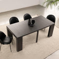 Transformer Table Solid Wood Extendable Dining Table, Black