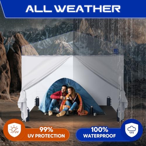 FANPAT 10x10 Canopy Sidewalls & Door for Canopy, Gray (4PCS Sidewalls Only)