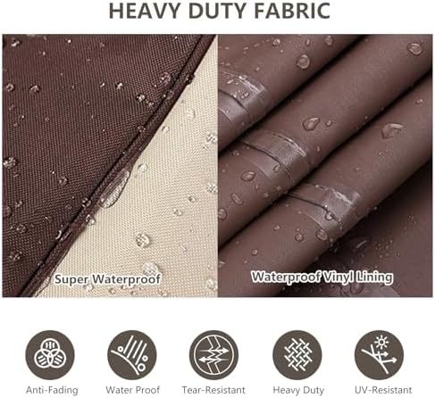 Patio Furniture Covers 3 Piece for 2 Chairs and Side Table