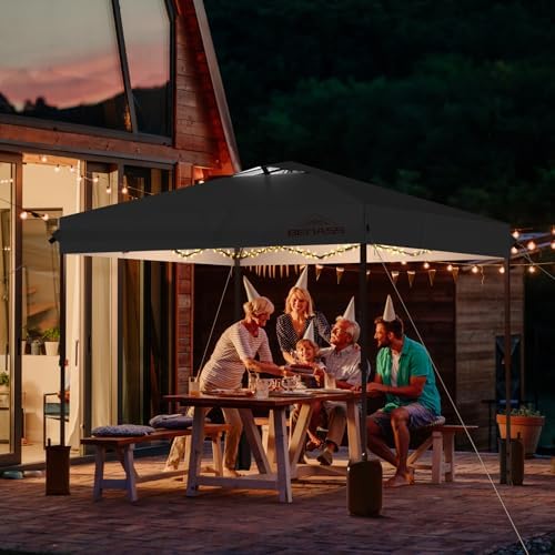 12x12 Pop Up Canopy Tent, Black