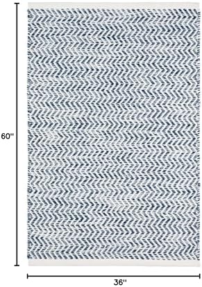 Dash & Albert Coastal Blue Geometric Handwoven Indoor/Outdoor Rug, 3'x5'