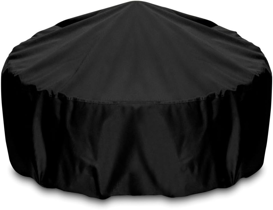 Smart Living 2D-FP60001 Home and Garden Fire Pit Cover with Level 4 UV Protection, 60", Black
