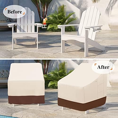 Tuyeho Adirondack Patio Chair Cover 38x31x30 Waterproof Outdoor 900D