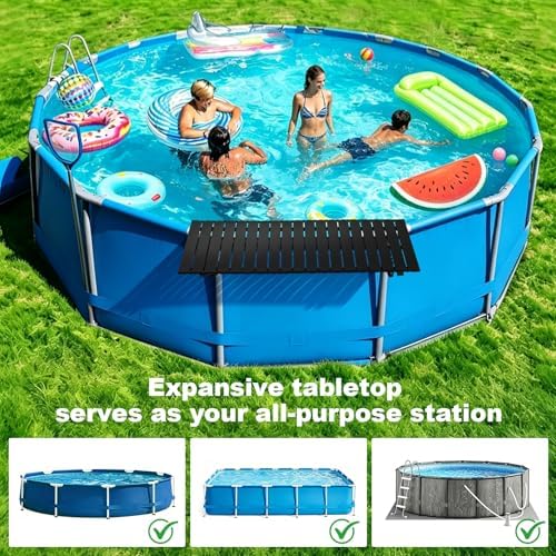 44''x16'' Foldable Swim Up Pool Bar Table for Above Ground Pools