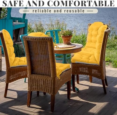 Geelin 4 Pcs Thick Cushions for Adirondack Chairs Outdoor Cushions, Amber