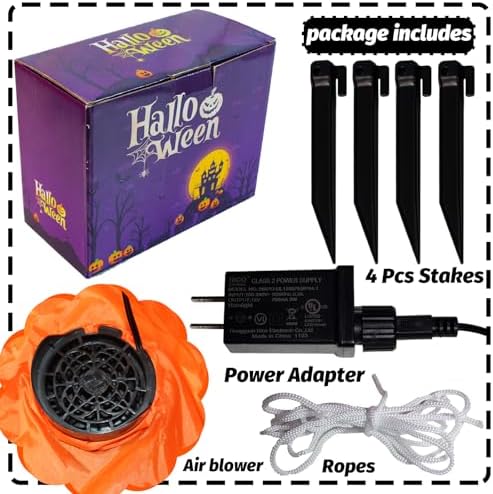 Mouse Theme Inflatable Pumpkin Cute Halloween Blow Up Yard Decorations for Party Garden Lawn Decor