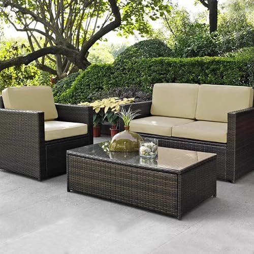 Sqodok Patio Cushion Cover 19x19 inch, 4Pack Sofa Cushion Cover Replacement