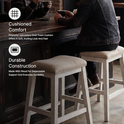 Signature Design by Ashley Skempton Counter Height Bar Stool, Set of 2