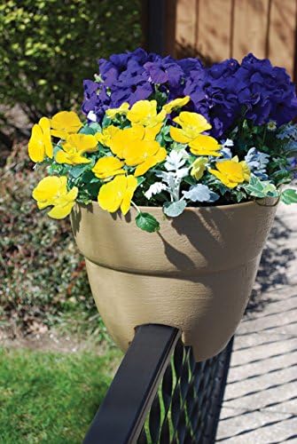 Bloomers Rail Picker Self-Watering Railing Planter Grow Box – 24" Weatherproof Resin Planter – Fits 1.25"–3.875" Wood & Metal Railings – White