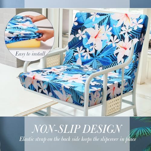 Tingjoo 8 Pcs Christmas Patio Cushion Covers, White Floral