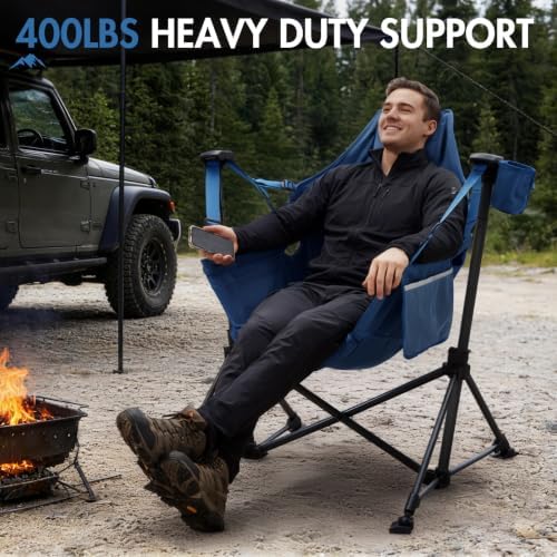 Portal Hammock Camping Chair,Adjustable Recline Backrest,Blue