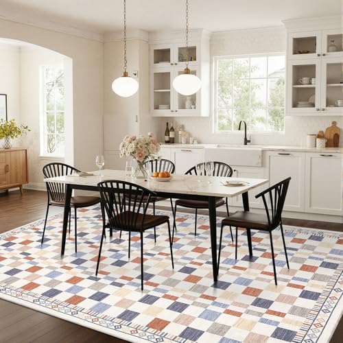 GarveeHome 9x12 Area Rug for Living Room Machine Washable Non-Slip Low Pile