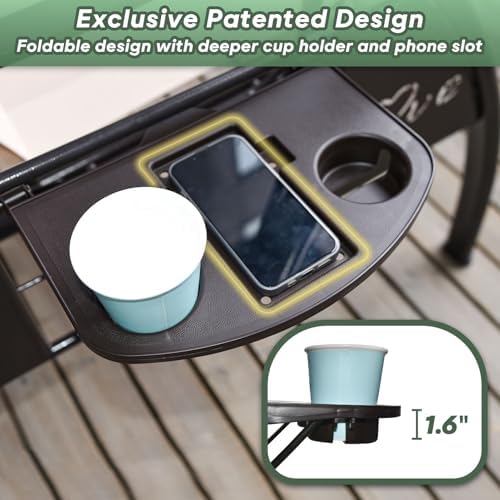 ZZW 3 Seat Outdoor Porch Patio Swing with Stand 800lbs 2-in-1 Convertible Swing Bed with Adjustable Canopy & Removable Cushion for Yard Garden Deck (Green, Square Tube)