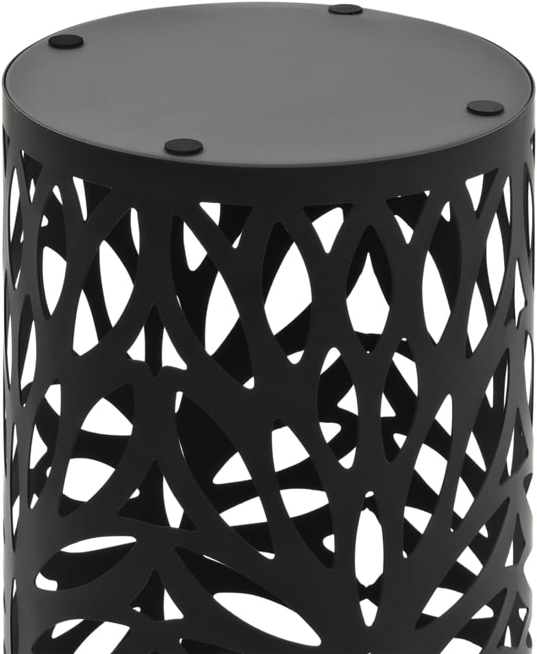 vidaXL Elegant Steel Umbrella Stand in Black - Durable Powder Coated Steel with Removable Plastic Drip Tray - Ideal for Uembrellas, Walking Sticks, Trekking Poles